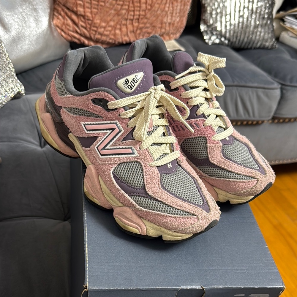 New Balance Pink and Gray Chunky Sneakers